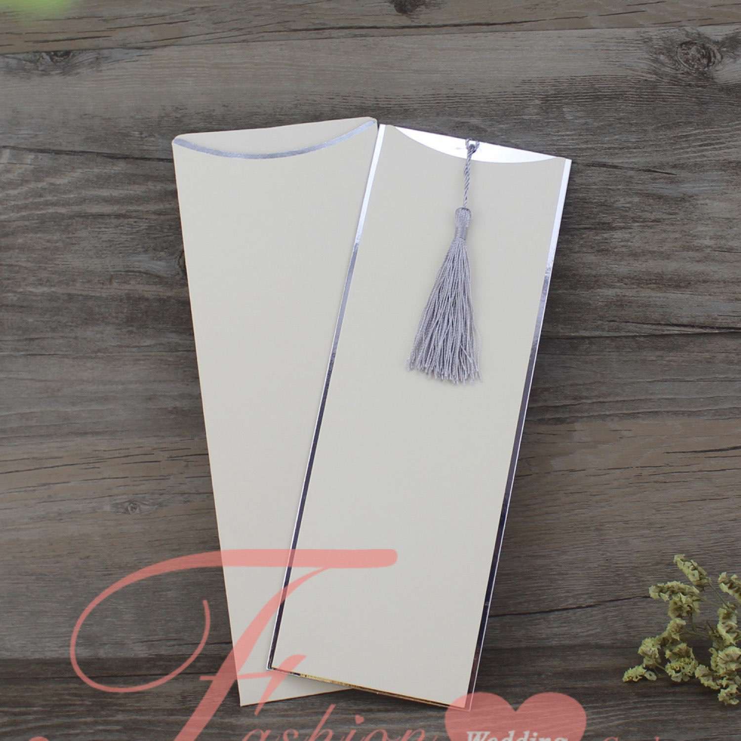  Ivory Tassel Invitation for Marriage